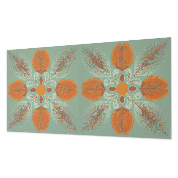 Vinyl wandpaneel Bloemenpatroon met bladeren