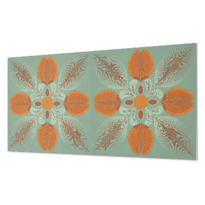 Vinyl wandpaneel Bloemenpatroon met bladeren