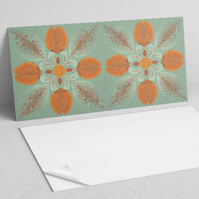 Vinyl wandpaneel Bloemenpatroon met bladeren