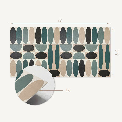 Pvc wandpaneel Patroon van ovale vormen