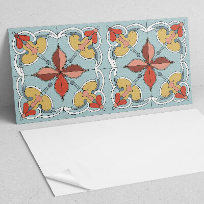 Vinyl wandbekleding Bloemenpatroon met details