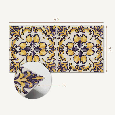 Vinyl wandpaneel Patroon met bloemmotieven