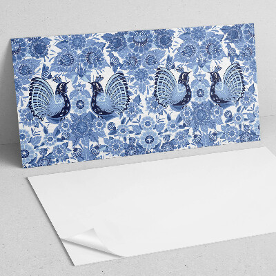 Pvc wandpaneel Patroon met vogels en bloemen