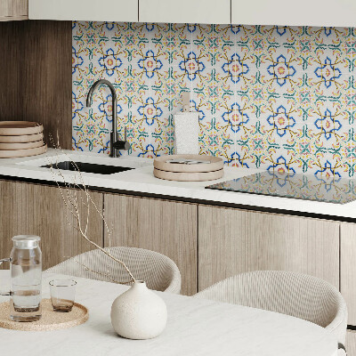 Vinyl wandbekleding Plantenpatroon met ornamenten