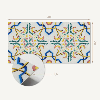 Vinyl wandbekleding Plantenpatroon met ornamenten