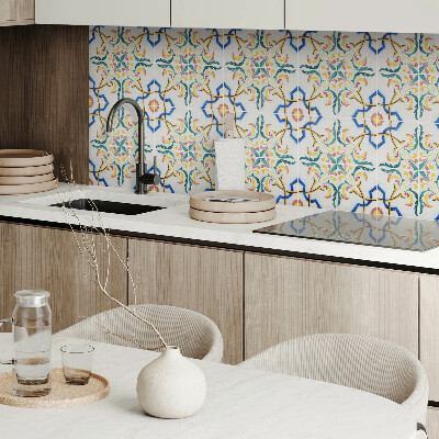 Vinyl wandbekleding Plantenpatroon met ornamenten