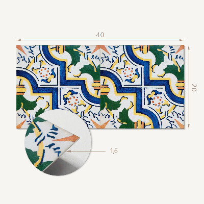 Vinyl wandbekleding Gepatroneerde tegels