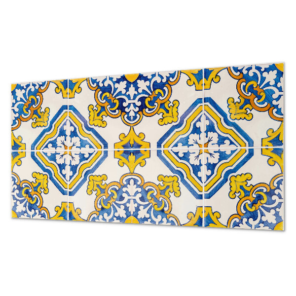 Vinyl wandbekleding Mozaïekpatroon met bloemen