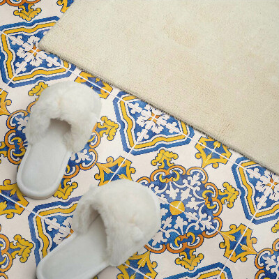 Vinyl wandbekleding Mozaïekpatroon met bloemen