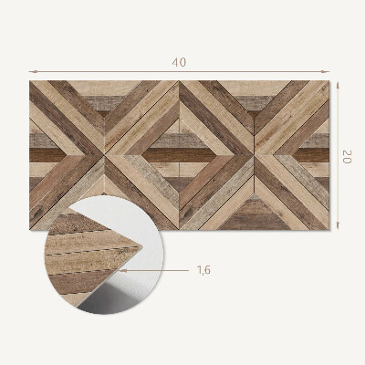 Vinyl wandbekleding Houten paneelpatroon