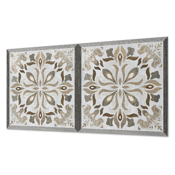 Vinyl wandpaneel Bloemenpatroon met symmetrie