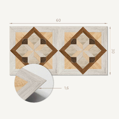 Pvc wandpaneel Geometrisch patroon in een vierkant