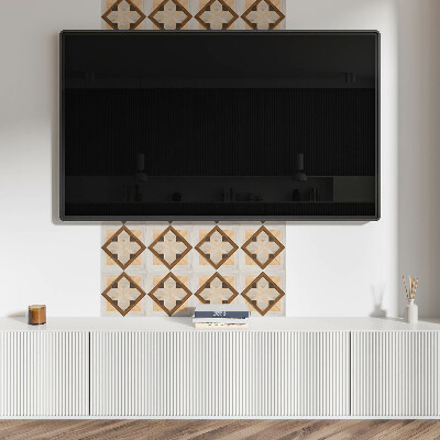 Pvc wandpaneel Geometrisch patroon in een vierkant