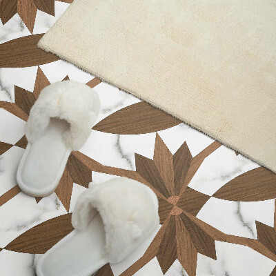 Vinyl wandbekleding Geometrisch patroon met hout