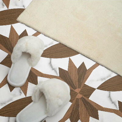 Vinyl wandbekleding Geometrisch patroon met hout