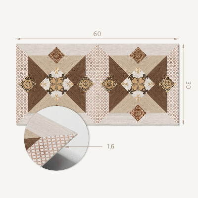 Vinyl wandpaneel Mozaïekpatroon met ornamenten