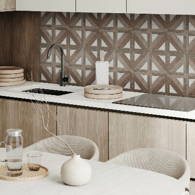 Vinyl wandpaneel Hout- en betongeometrie