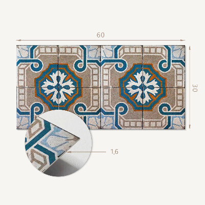 Pvc wandpaneel Mozaïekpatroon met ornamenten