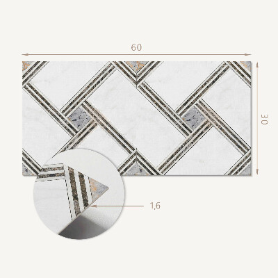 Vinyl wandbekleding Geometrisch patroon met lijnen