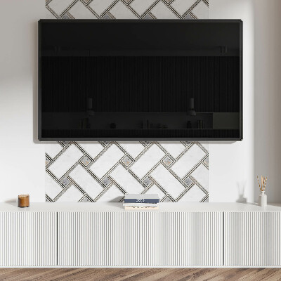 Vinyl wandbekleding Geometrisch patroon met lijnen