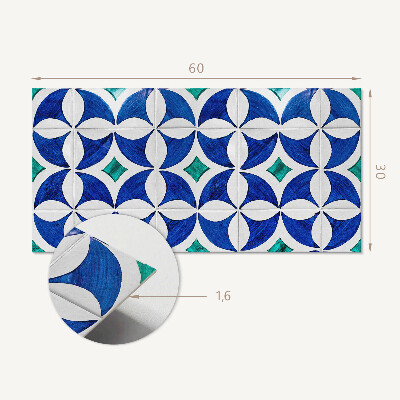 Vinyl wandpaneel Geometrische tegelpatronen