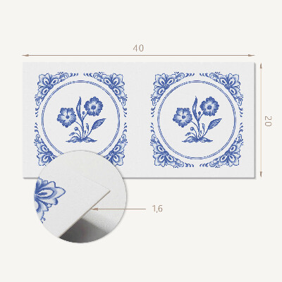 Vinyl wandbekleding Bloemenpatroon in een cirkel