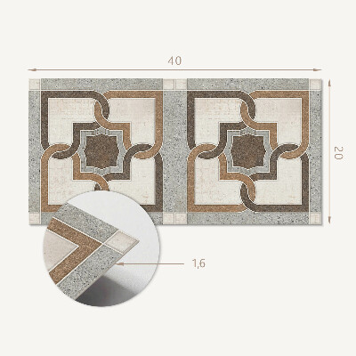 Vinyl wandpaneel Geometrisch tegelpatroon