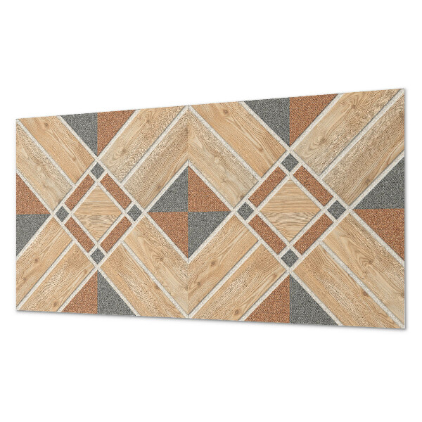 Pvc wandpaneel Geometrisch patroon met hout