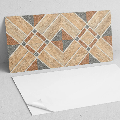 Pvc wandpaneel Geometrisch patroon met hout