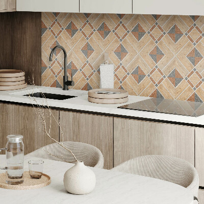 Pvc wandpaneel Geometrisch patroon met hout