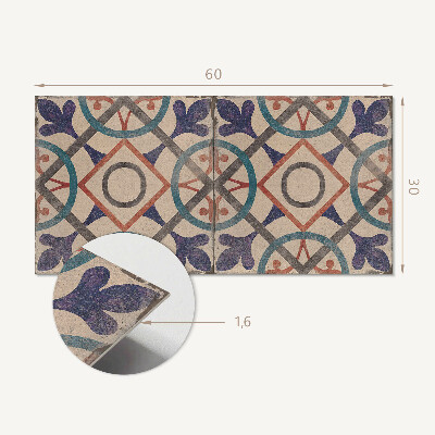 Vinyl wandbekleding Geometrisch patroon met cirkels