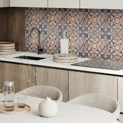 Vinyl wandbekleding Geometrisch patroon met cirkels