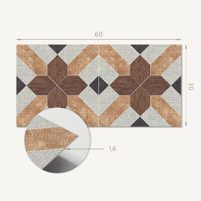 Vinyl wandpaneel Geometrisch patroon met motief