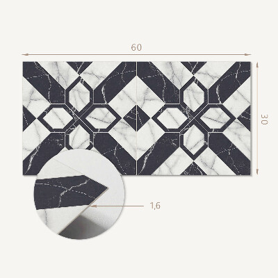 Vinyl wandbekleding Geometrisch marmerpatroon