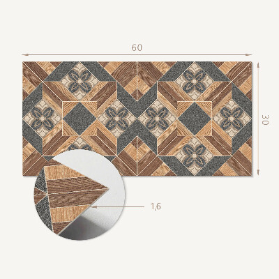 Vinyl wandbekleding Patroon met bloemmotieven