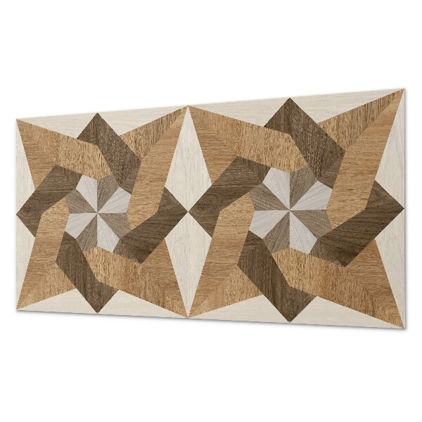 Vinyl wandpaneel Veelhoekig houtmozaïek