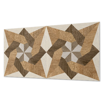 Vinyl wandpaneel Veelhoekig houtmozaïek