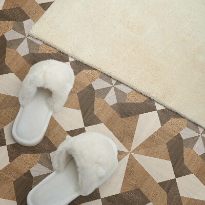 Vinyl wandpaneel Veelhoekig houtmozaïek