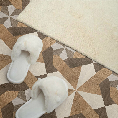 Vinyl wandpaneel Veelhoekig houtmozaïek