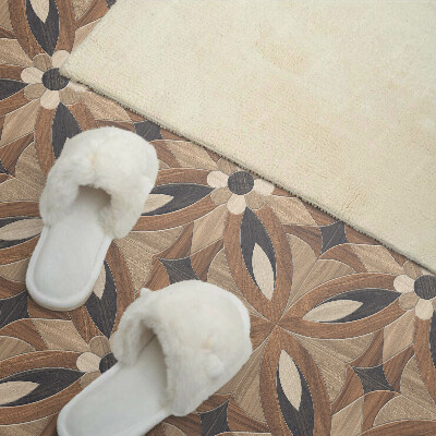 Pvc wandpaneel Bloemenpatroon van hout