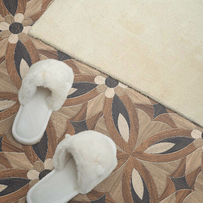 Pvc wandpaneel Bloemenpatroon van hout