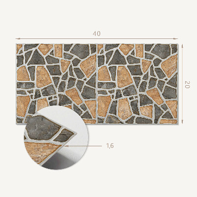 Vinyl wandpaneel Steen mozaïekpatroon