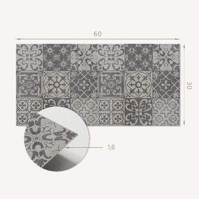 Vinyl wandpaneel 3x3 tegelpatronen