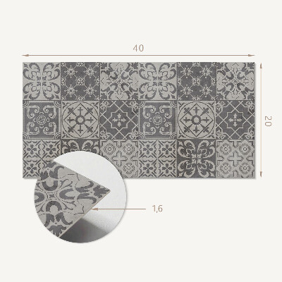 Vinyl wandpaneel 3x3 tegelpatronen