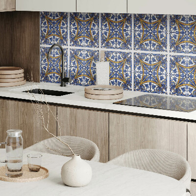 Vinyl wandpaneel Plantenpatroon met ornamenten