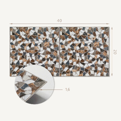 Pvc wandpaneel Mozaïek met verschillende vormen