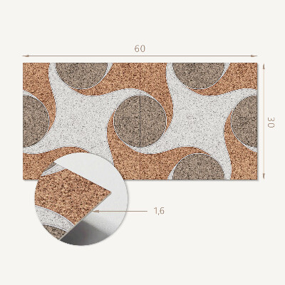 Pvc wandpaneel Patroon met cirkels en golven