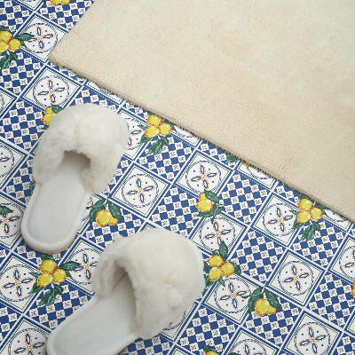 Pvc wandpaneel Citroenmotief op tegels