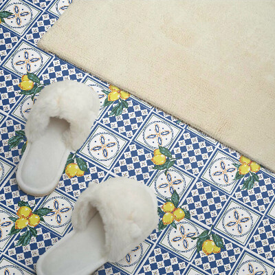 Pvc wandpaneel Citroenmotief op tegels