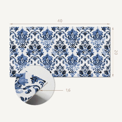 Vinyl wandbekleding Bloemenpatroon in barokstijl